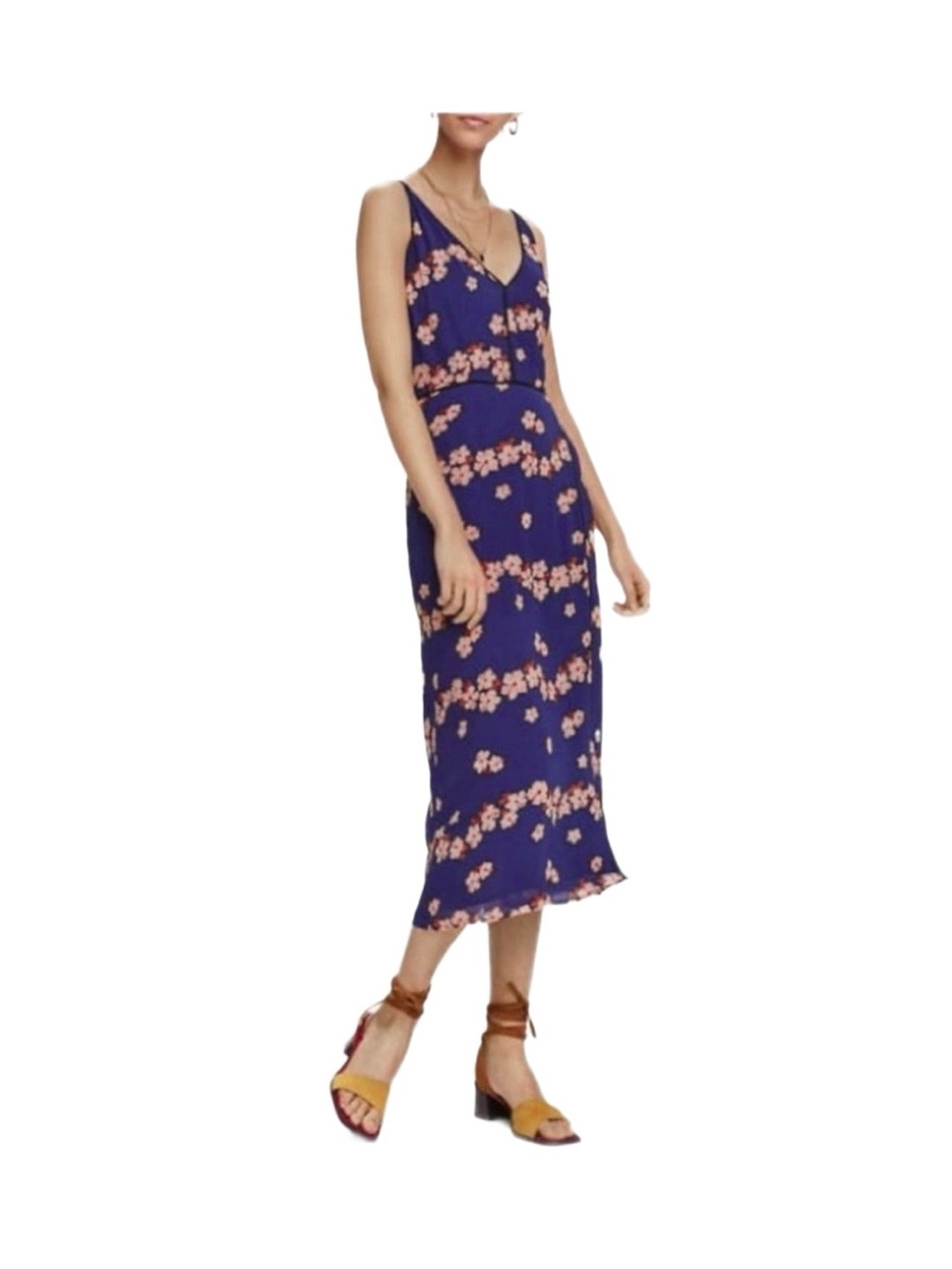 Scotch & Soda Floral Chiffon Slip Dress NEW NWT